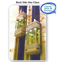 Back Side One Glass Panoramic Capsule Elevator